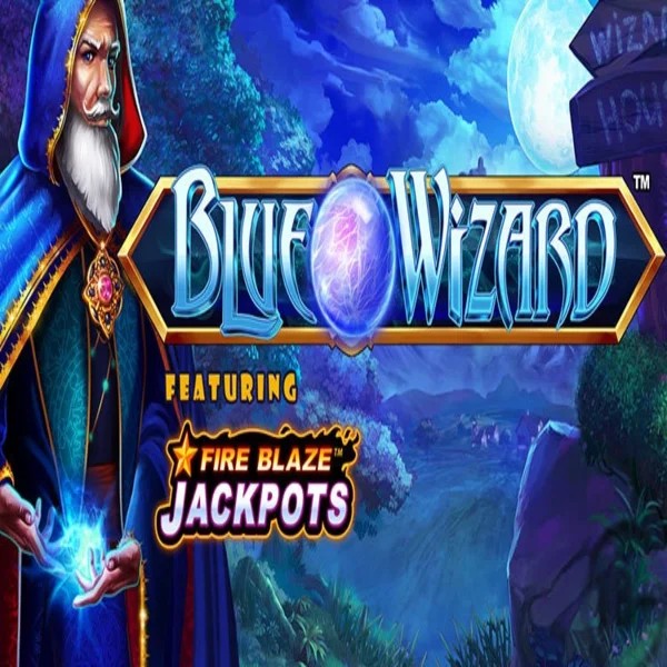 Slots logo of Blue Wizard Fire Blaze Jackpots from Rarestone Gaming at Luckera Casino