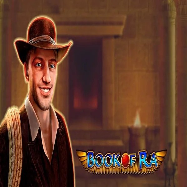 Book of Ra slot logo by Greentube at Luckera Casino