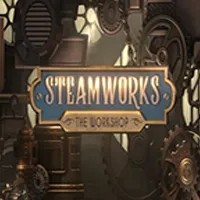Steamworks The Workshop slot logo by Peter & Sons at Luckera Casino