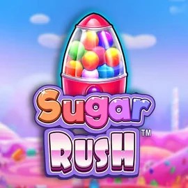 Sugar Rush slot logo by Pragmatic Play at Luckera Casino