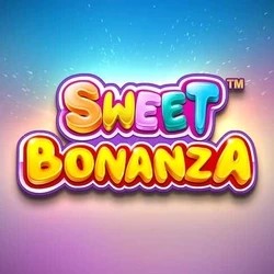 Sweet Bonanza online game logo by Pragmatic Play on luckeracasinoo.com